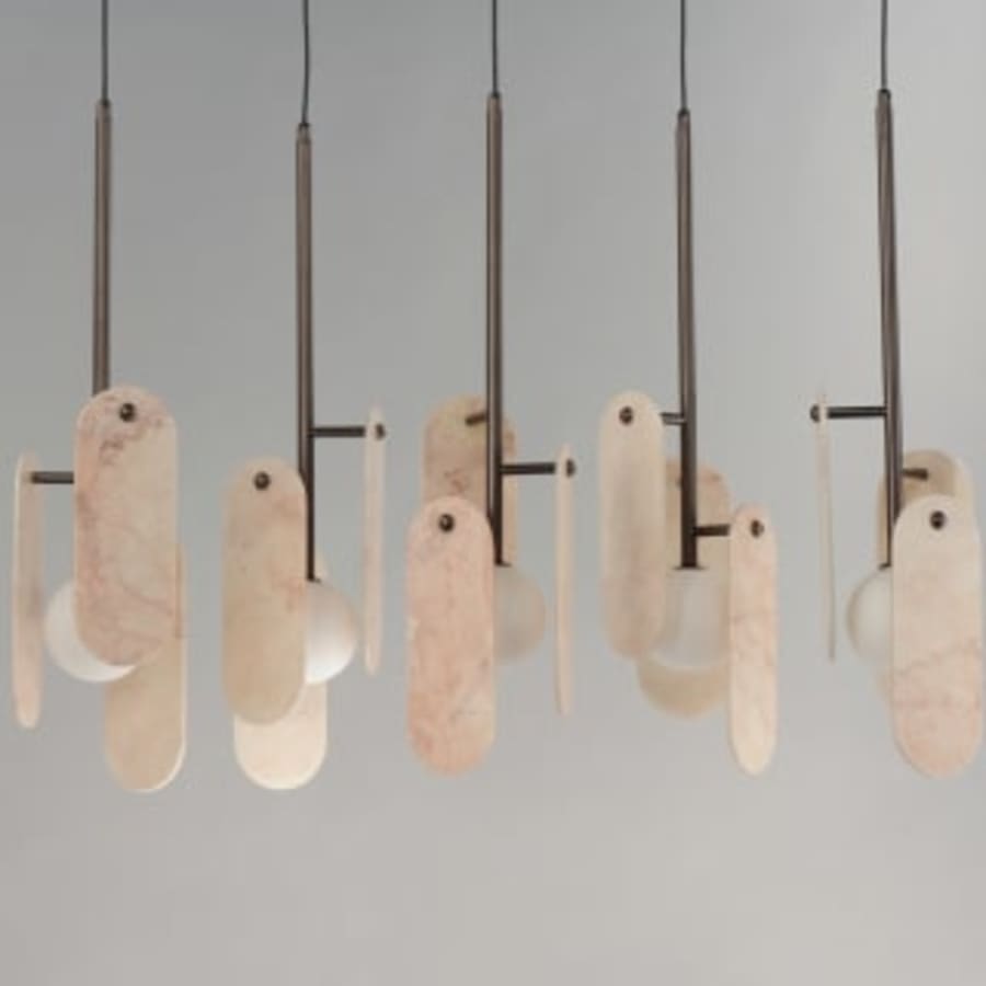 Studio M Megalith 5 Light 48" Wide LED Linear Chandelier by Nina Magon