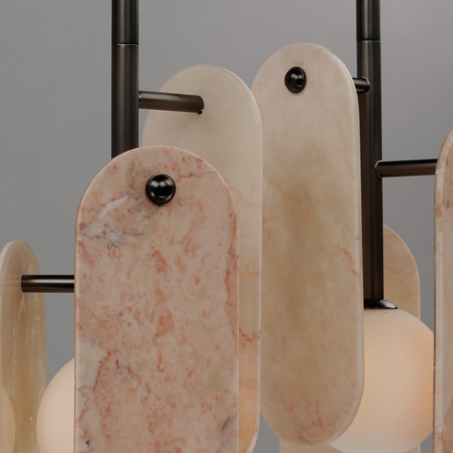Studio M Megalith 5 Light 48" Wide LED Linear Chandelier by Nina Magon
