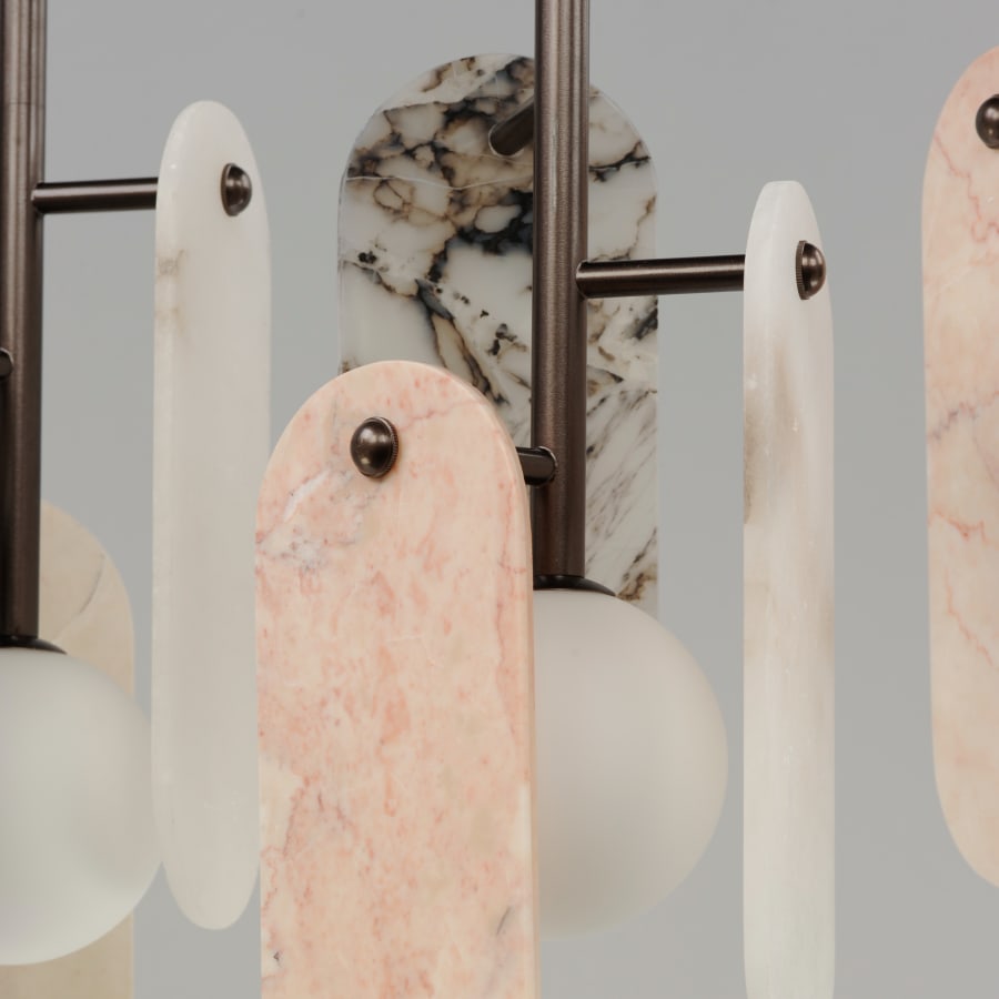 Studio M Megalith 5 Light 48" Wide LED Linear Chandelier by Nina Magon