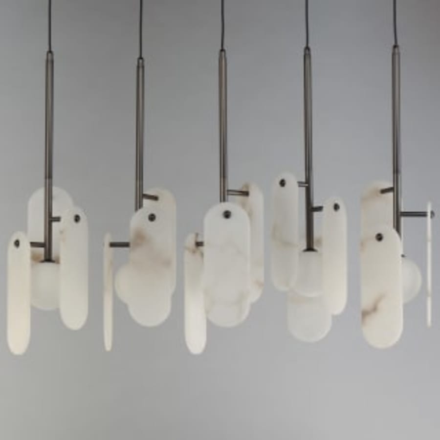 Studio M Megalith 5 Light 48" Wide LED Linear Chandelier by Nina Magon
