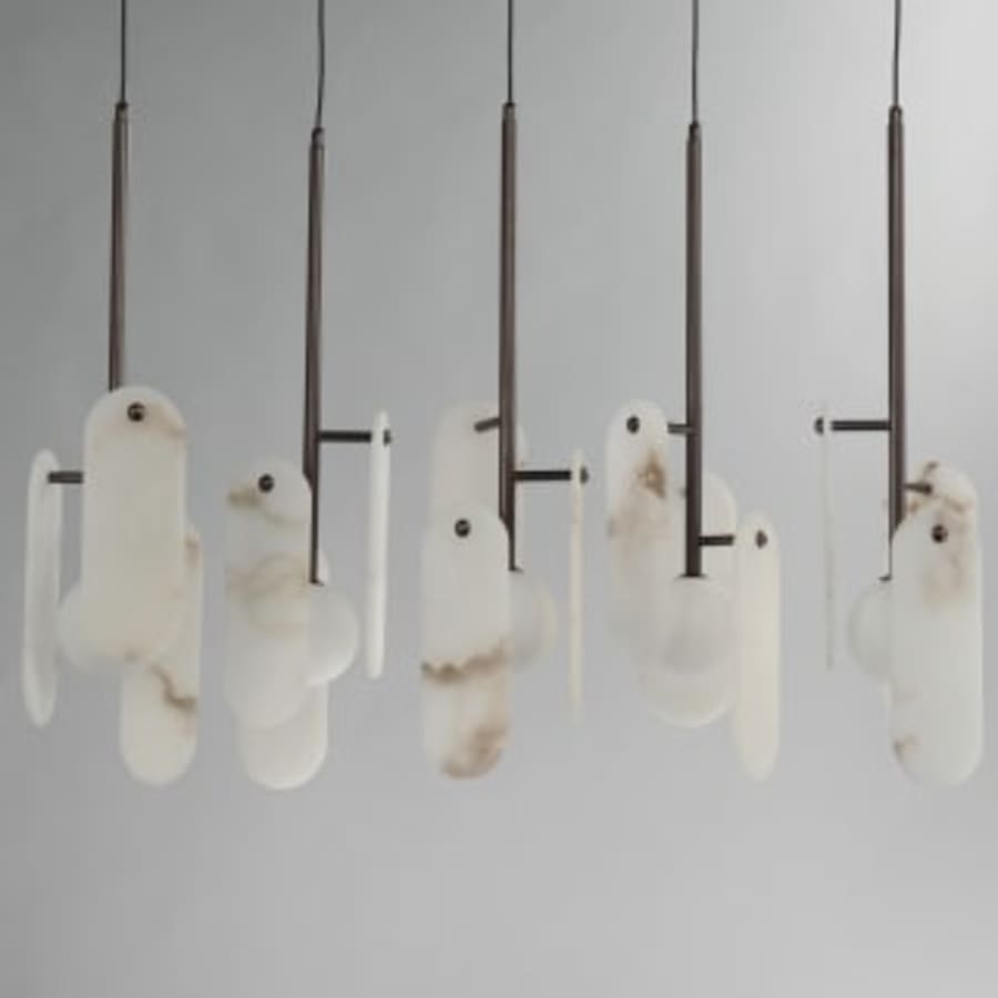 Studio M Megalith 5 Light 48" Wide LED Linear Chandelier by Nina Magon