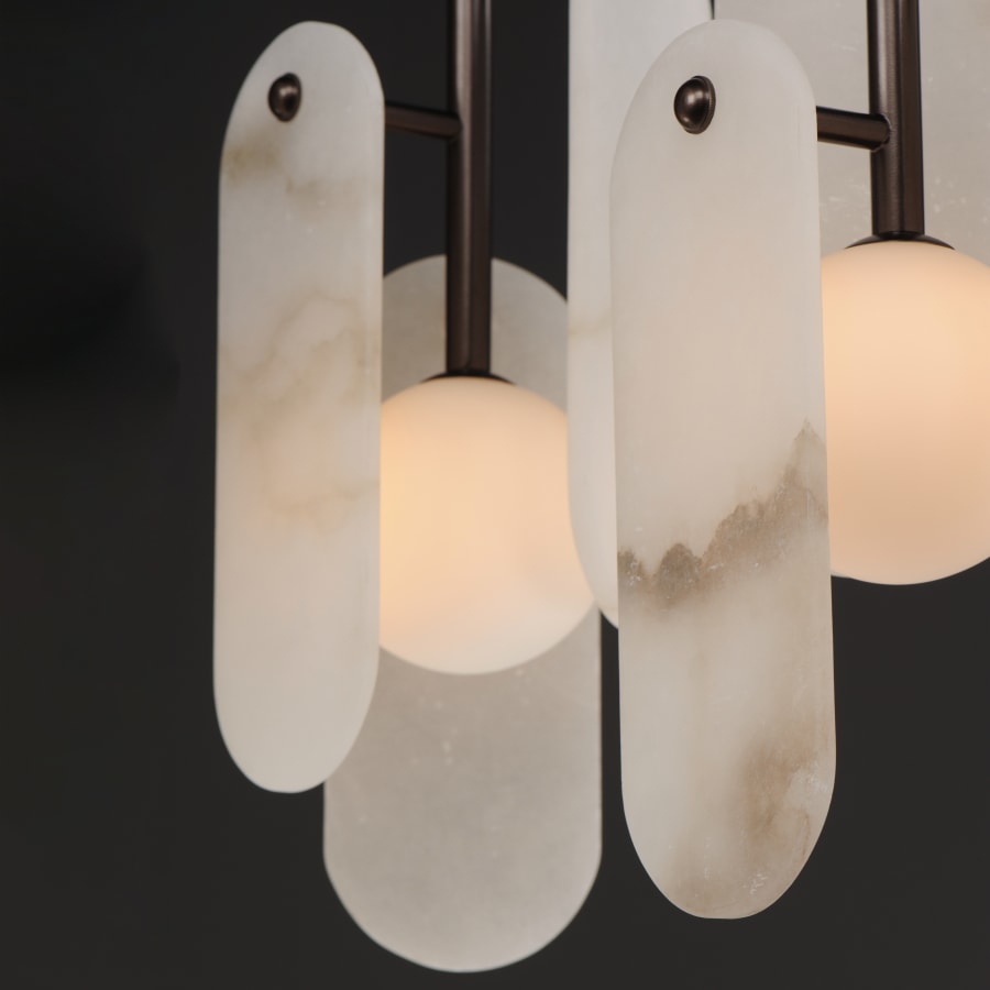 Studio M Megalith 5 Light 48" Wide LED Linear Chandelier by Nina Magon