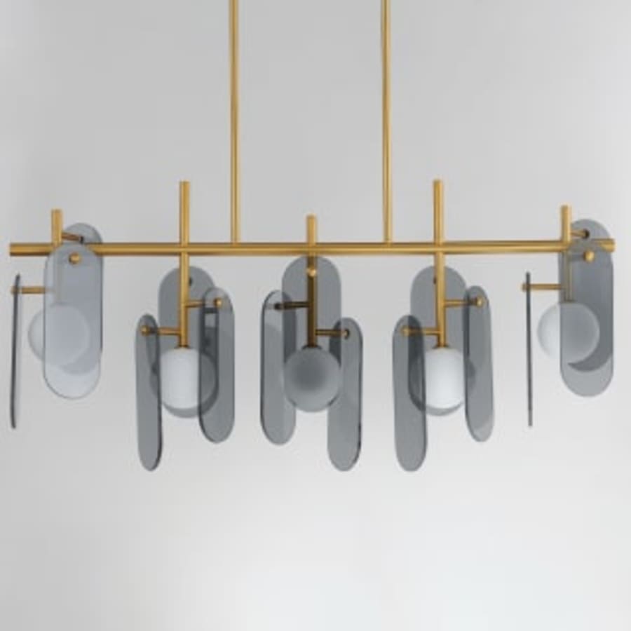 Studio M Megalith 5 Light 47" Wide LED Abstract Chandelier