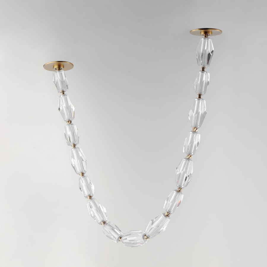 Studio M Dolce Vita 41" Wide LED Crystal Linear Pendant with Beveled Crystal Shades