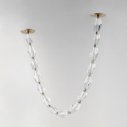 Studio M Dolce Vita 41" Wide LED Crystal Linear Pendant with Beveled Crystal Shades