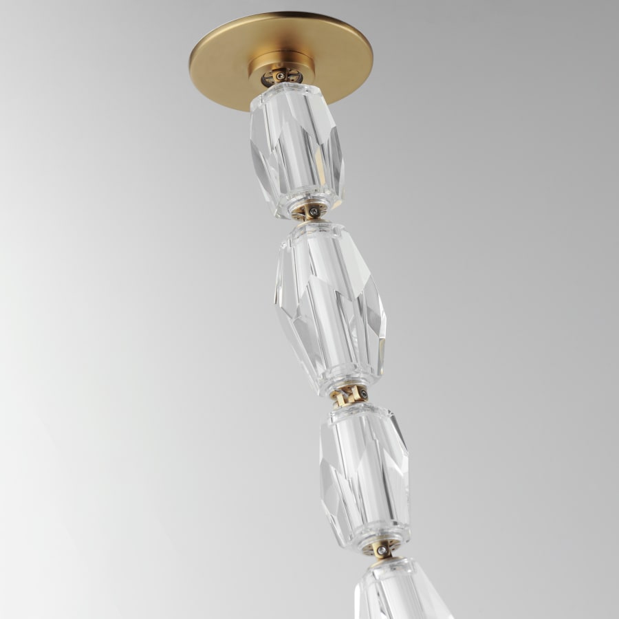 Studio M Dolce Vita 41" Wide LED Crystal Linear Pendant with Beveled Crystal Shades