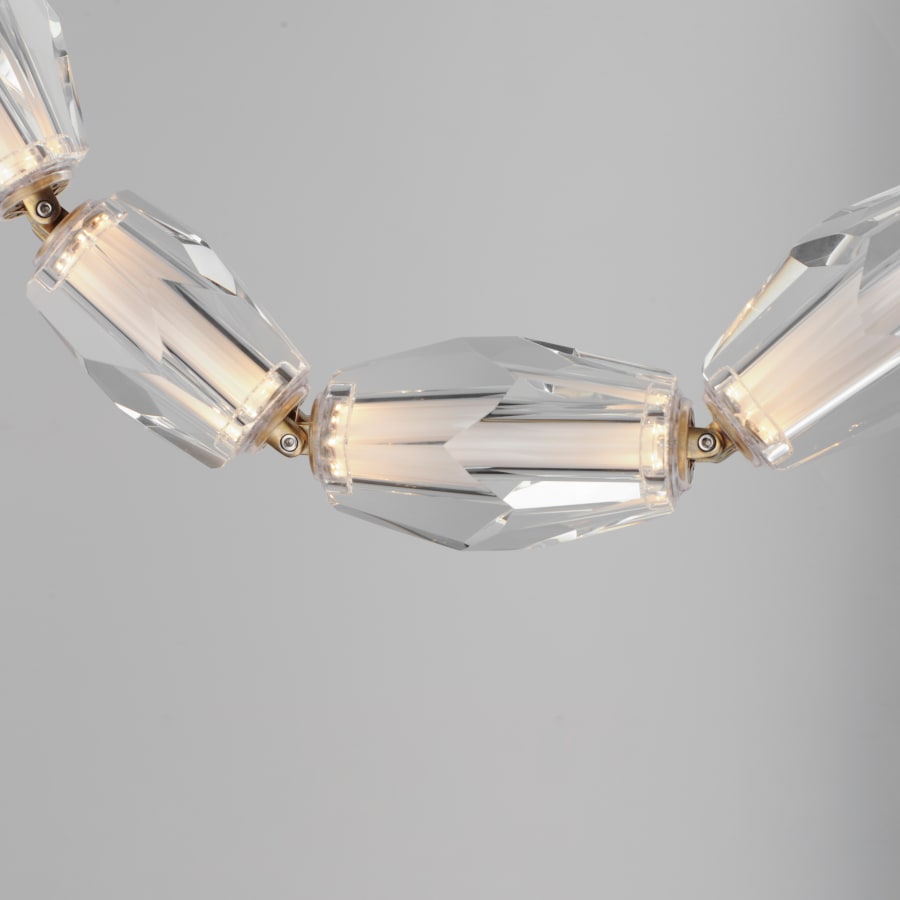 Studio M Dolce Vita 41" Wide LED Crystal Linear Pendant with Beveled Crystal Shades