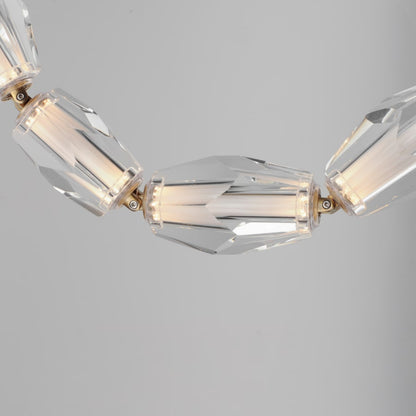 Studio M Dolce Vita 41" Wide LED Crystal Linear Pendant with Beveled Crystal Shades