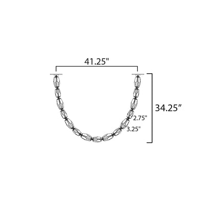 Studio M Dolce Vita 42" Wide Crystal Linear Pendant
