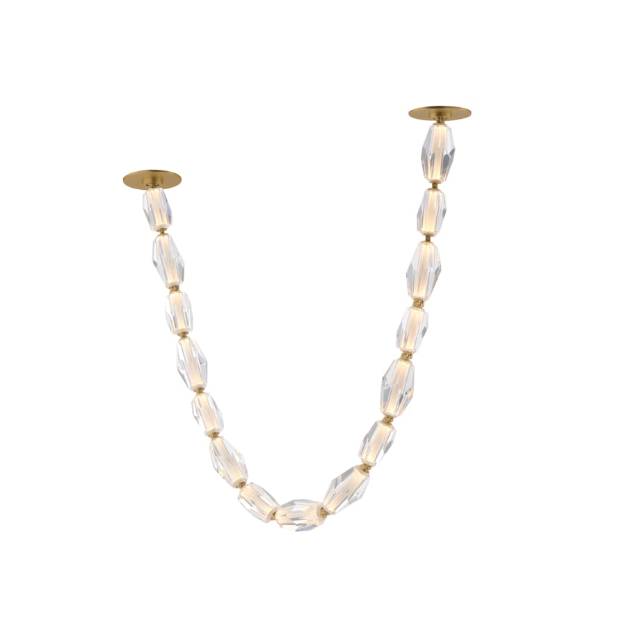 Studio M Dolce Vita 41" Wide LED Crystal Linear Pendant with Beveled Crystal Shades