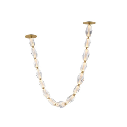 Studio M Dolce Vita 41" Wide LED Crystal Linear Pendant with Beveled Crystal Shades
