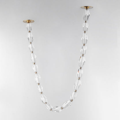 Studio M Dolce Vita 59" Wide LED Crystal Linear Pendant with Beveled Crystal Shades