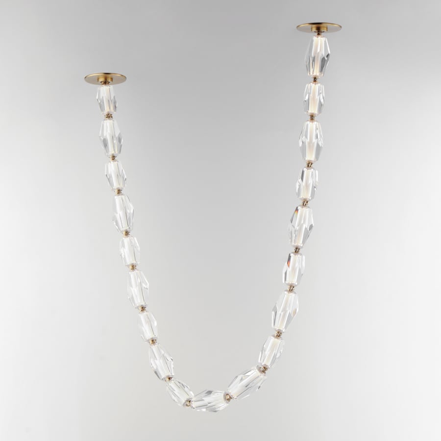 Studio M Dolce Vita 59" Wide LED Crystal Linear Pendant with Beveled Crystal Shades