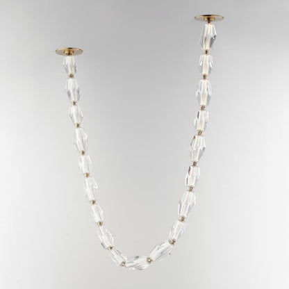 Studio M Dolce Vita 59" Wide LED Crystal Linear Pendant with Beveled Crystal Shades