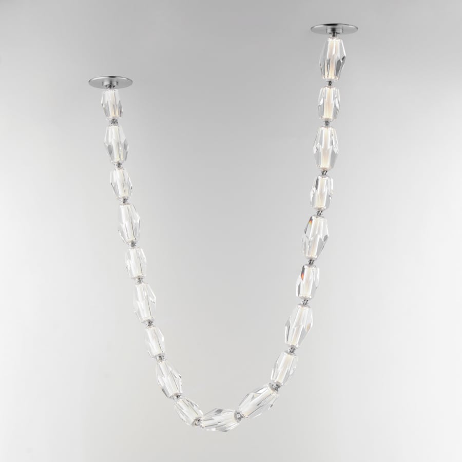 Studio M Dolce Vita 59" Wide LED Crystal Linear Pendant with Beveled Crystal Shades
