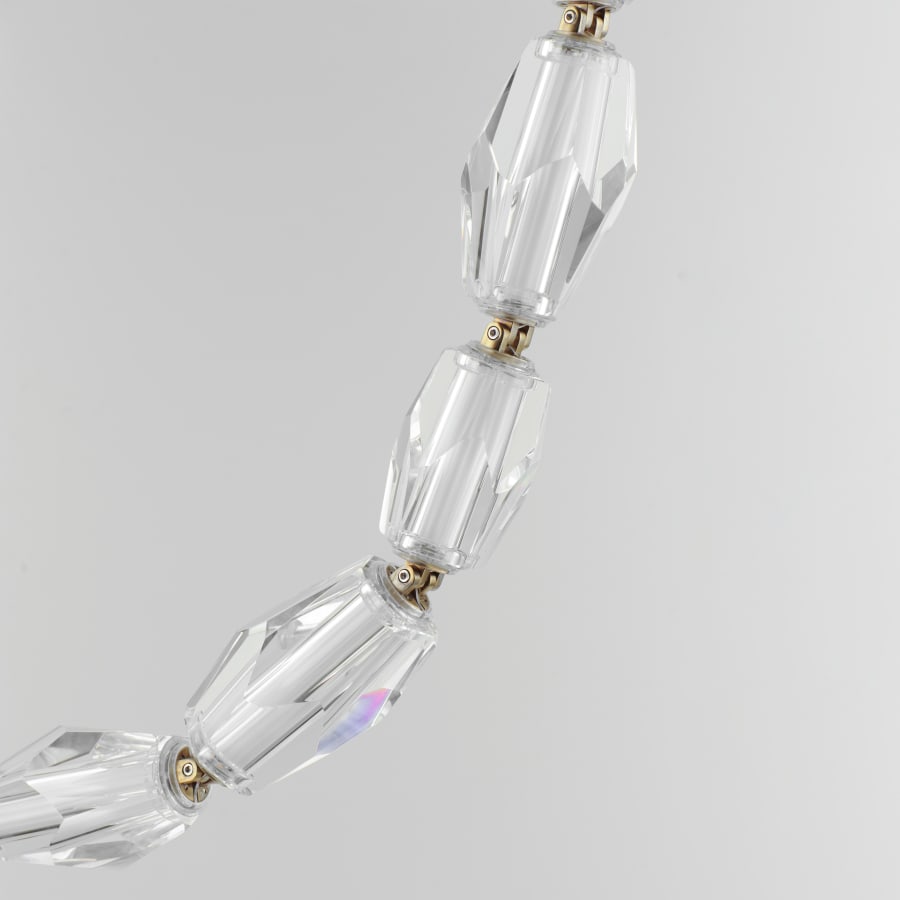 Studio M Dolce Vita 59" Wide LED Crystal Linear Pendant with Beveled Crystal Shades