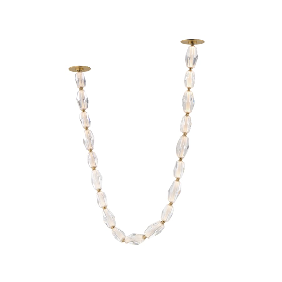Studio M Dolce Vita 59" Wide LED Crystal Linear Pendant with Beveled Crystal Shades