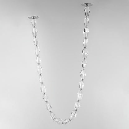 Studio M Dolce Vita 90" Wide LED Crystal Linear Pendant with Beveled Crystal Shades