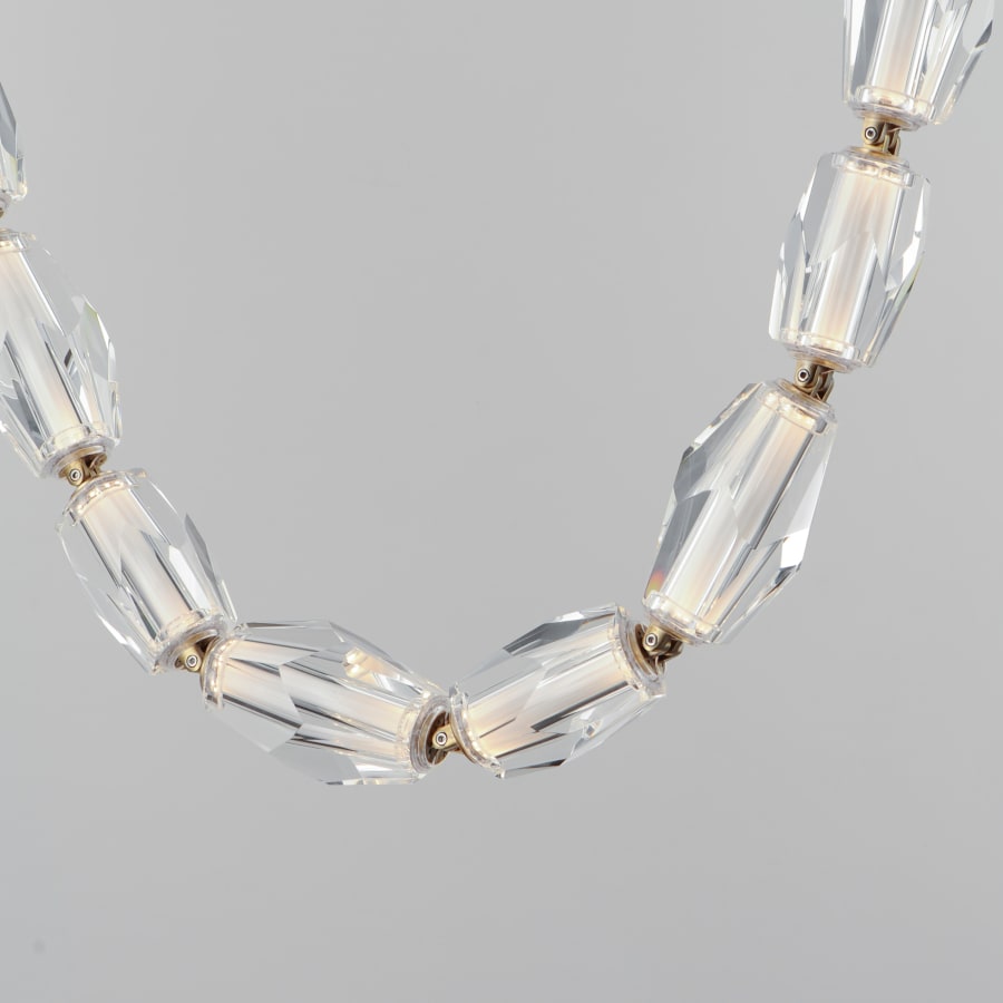 Studio M Dolce Vita 90" Wide LED Crystal Linear Pendant with Beveled Crystal Shades