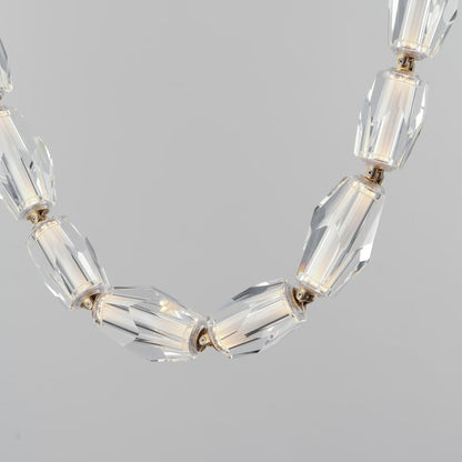 Studio M Dolce Vita 90" Wide LED Crystal Linear Pendant with Beveled Crystal Shades