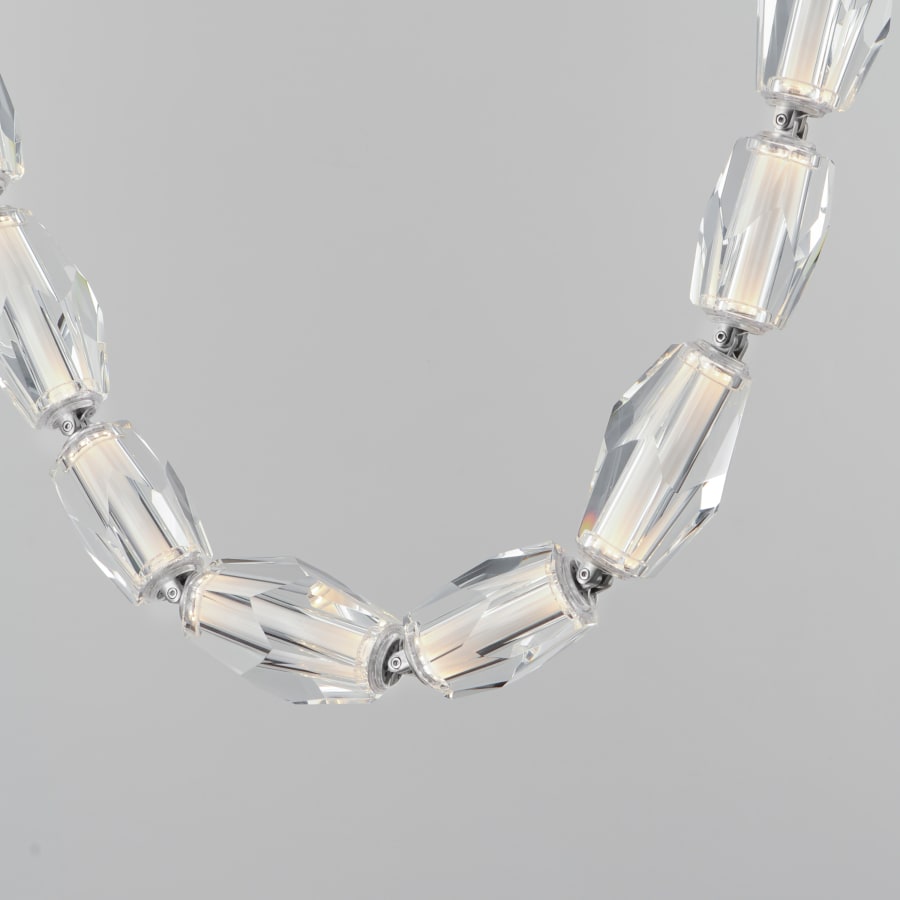 Studio M Dolce Vita 90" Wide LED Crystal Linear Pendant with Beveled Crystal Shades