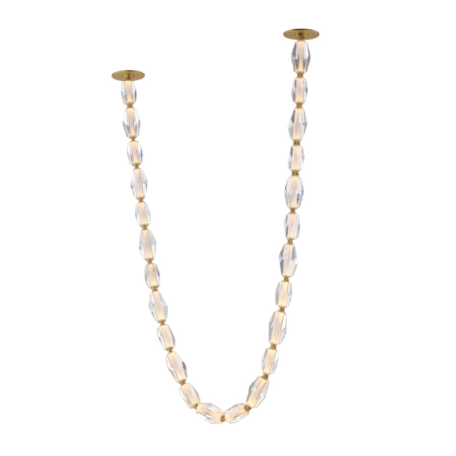 Studio M Dolce Vita 90" Wide LED Crystal Linear Pendant with Beveled Crystal Shades