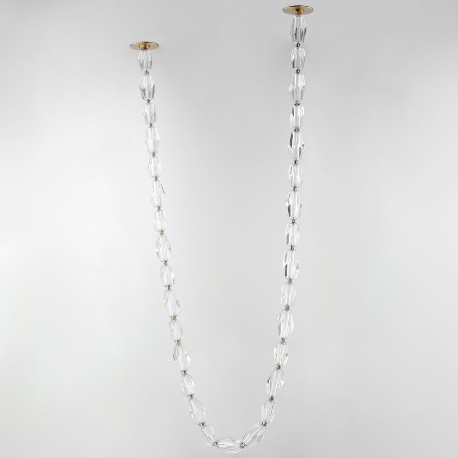 Studio M Dolce Vita 85" Wide LED Crystal Linear Pendant with Beveled Crystal Shades