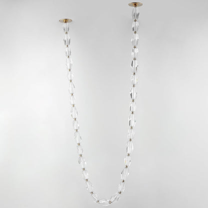 Studio M Dolce Vita 85" Wide LED Crystal Linear Pendant with Beveled Crystal Shades