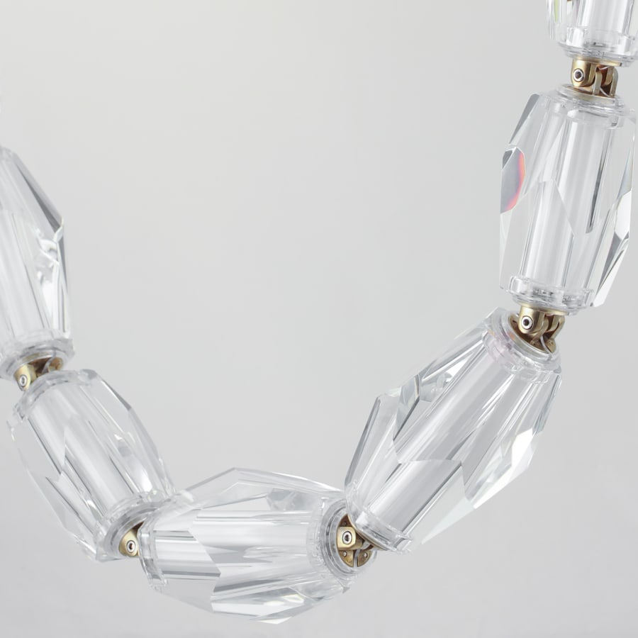 Studio M Dolce Vita 85" Wide LED Crystal Linear Pendant with Beveled Crystal Shades