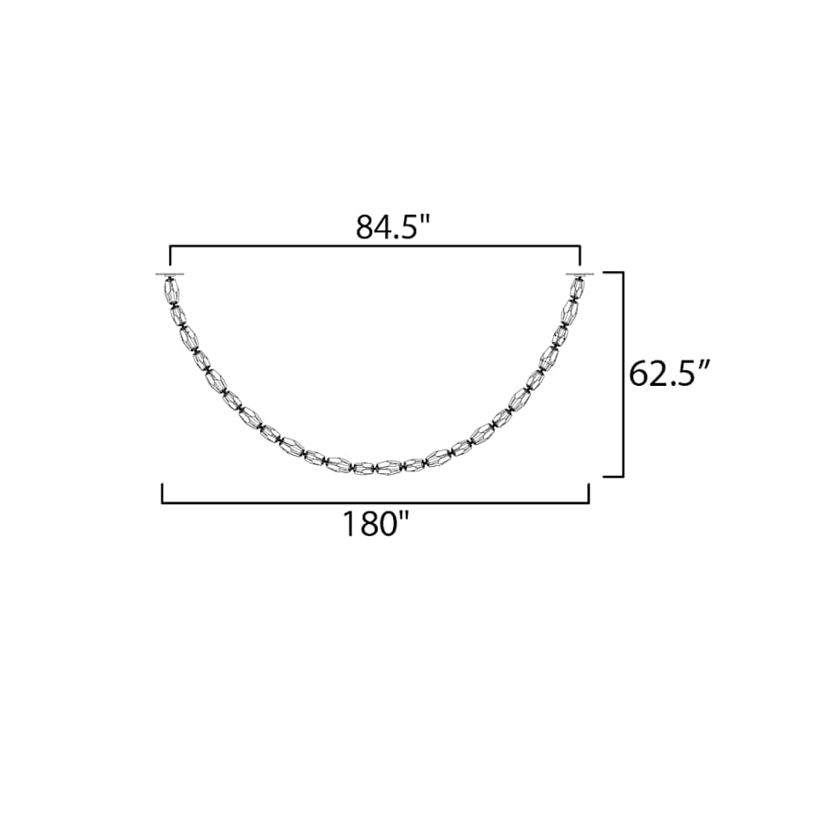 Studio M Dolce Vita 180" Wide Crystal Linear Pendant