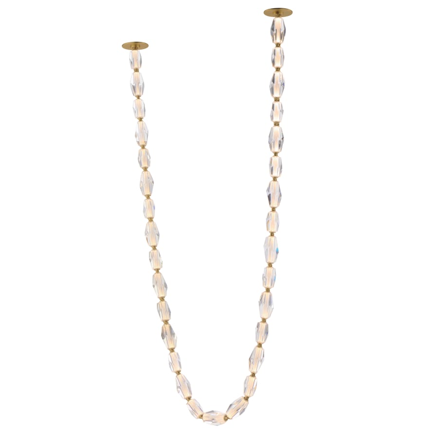 Studio M Dolce Vita 85" Wide LED Crystal Linear Pendant with Beveled Crystal Shades