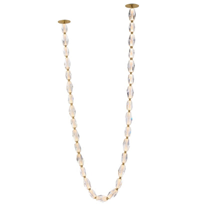 Studio M Dolce Vita 85" Wide LED Crystal Linear Pendant with Beveled Crystal Shades