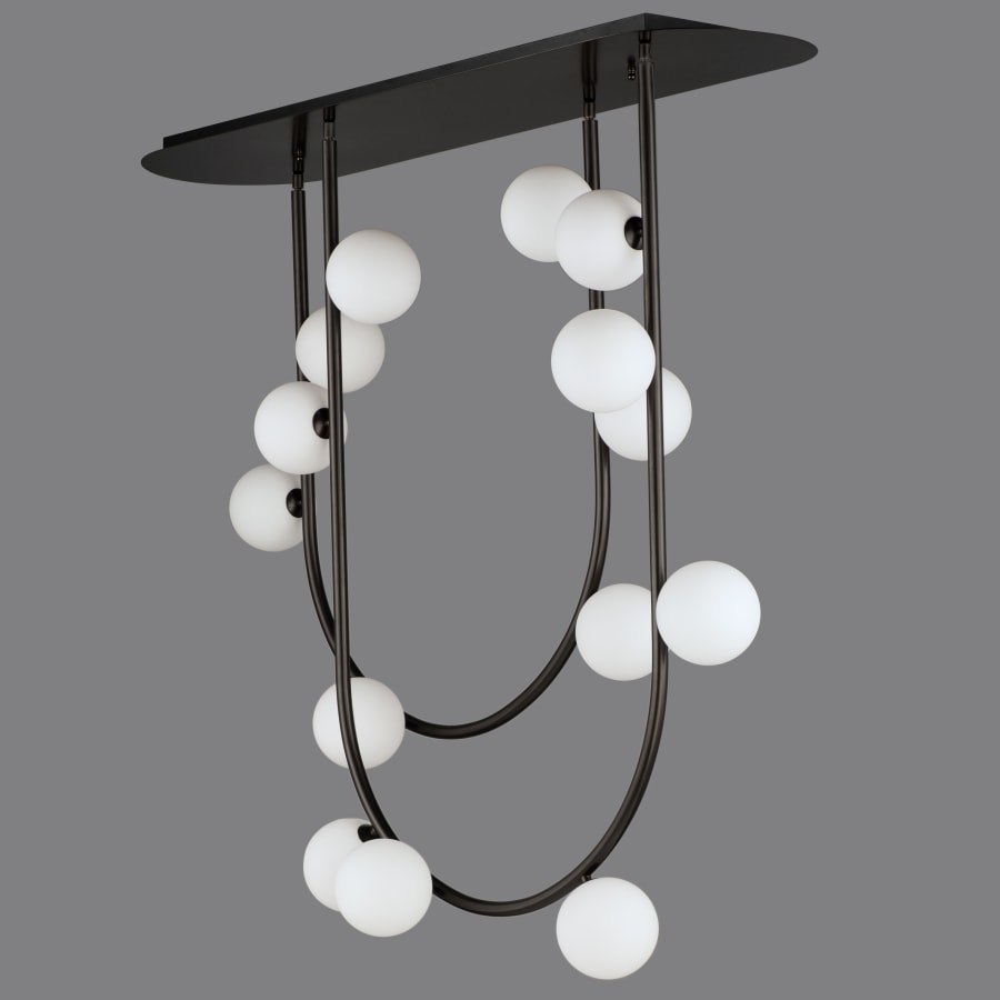 Studio M Contour 14 Light 43" Wide LED Semi-Flush Ceiling Fixture by Nina Magon