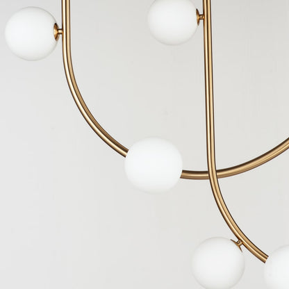 Studio M Contour 14 Light 43" Wide LED Semi-Flush Ceiling Fixture by Nina Magon