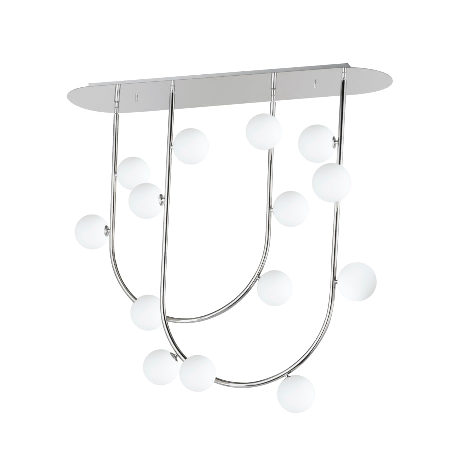 Studio M Contour 14 Light 43" Wide LED Semi-Flush Ceiling Fixture by Nina Magon