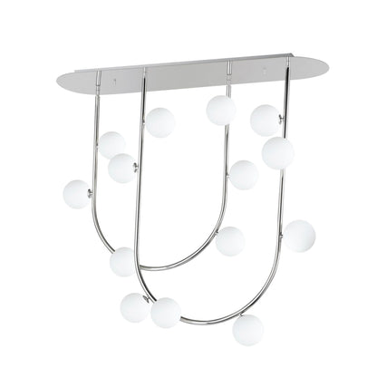 Studio M Contour 14 Light 43" Wide LED Semi-Flush Ceiling Fixture by Nina Magon