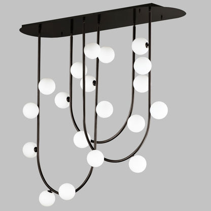 Studio M Contour 19 Light 52" Wide LED Semi-Flush Ceiling Fixture by Nina Magon