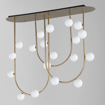 Studio M Contour 19 Light 52" Wide LED Semi-Flush Ceiling Fixture by Nina Magon