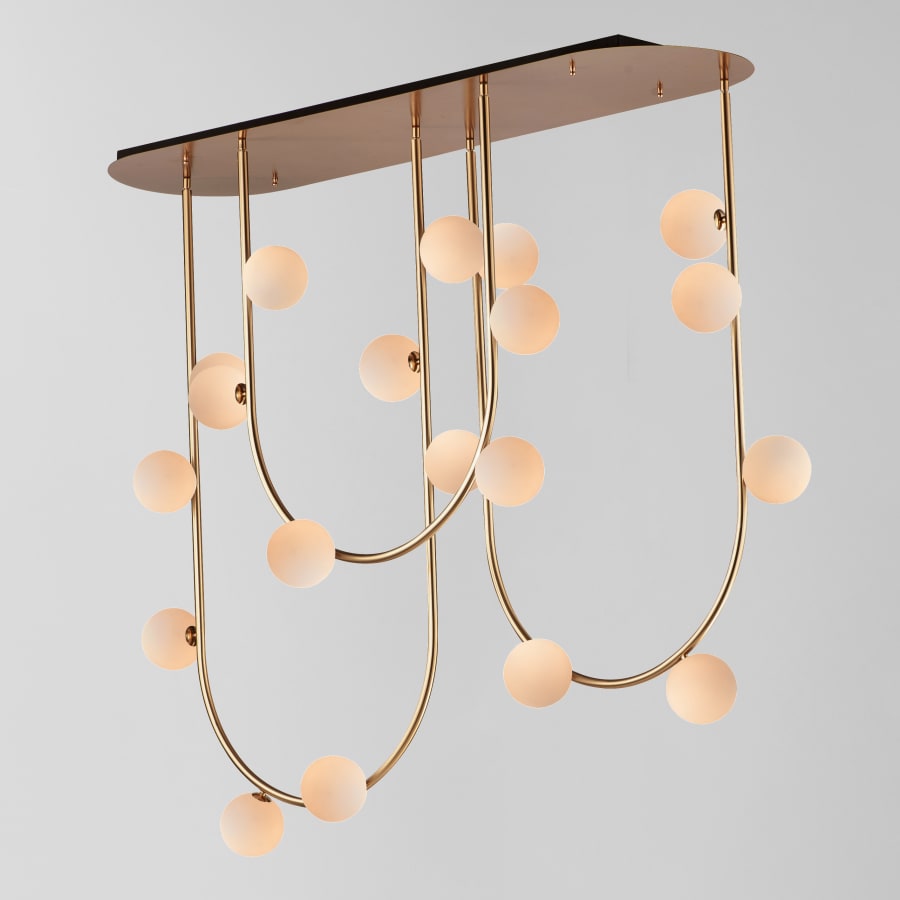 Studio M Contour 19 Light 52" Wide LED Semi-Flush Ceiling Fixture by Nina Magon