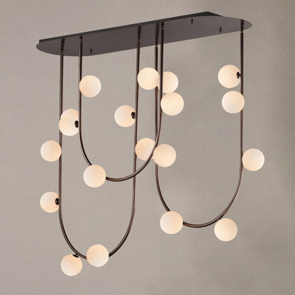 Studio M Contour 19 Light 52" Wide LED Semi-Flush Ceiling Fixture by Nina Magon
