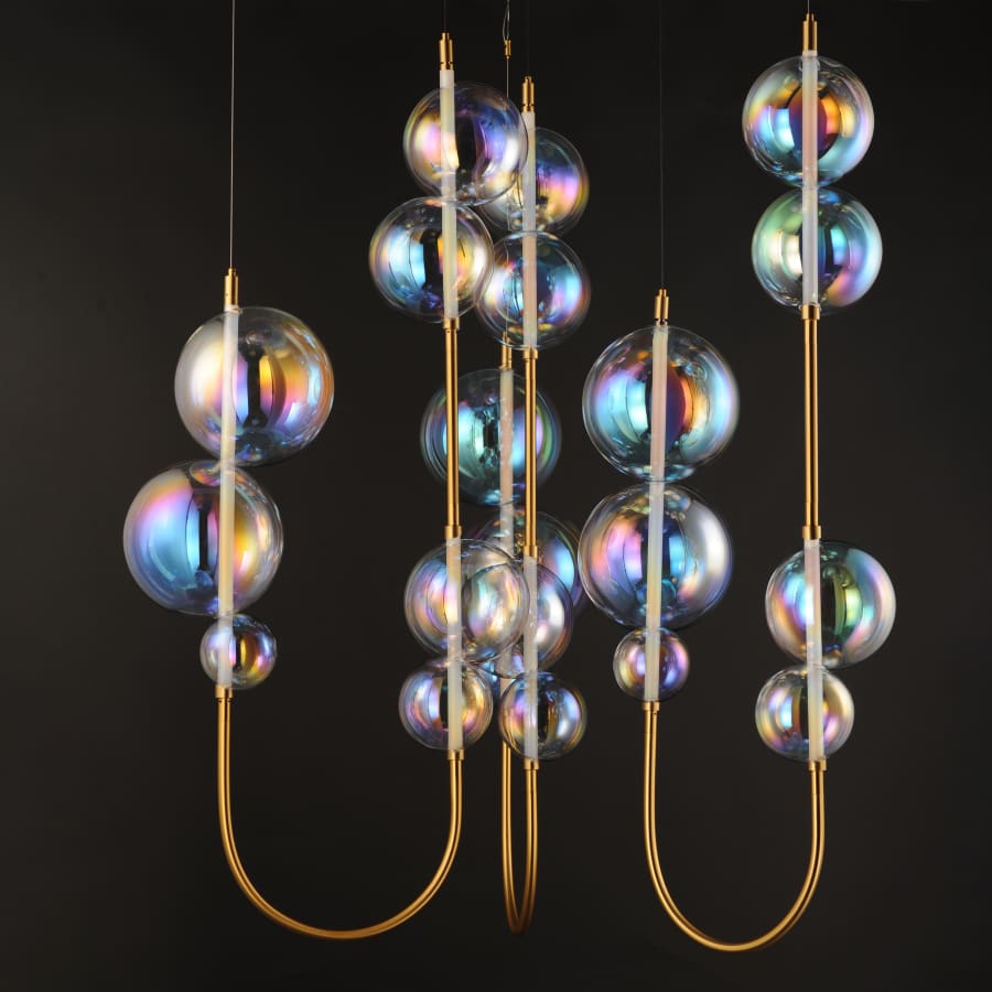 Studio M Dreamer 59" Wide LED Abstract Multi Light Pendant