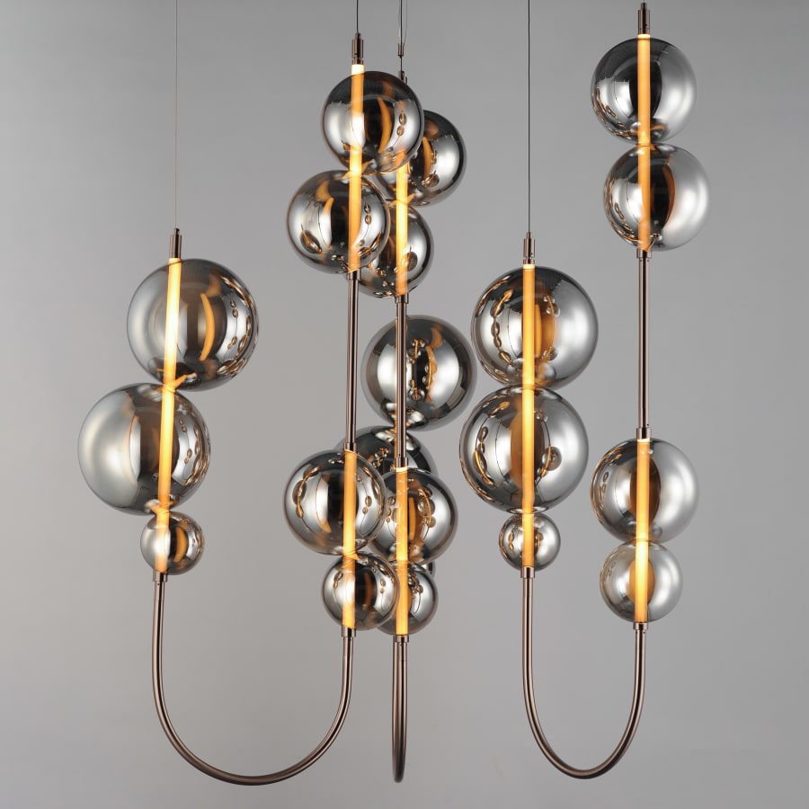 Studio M Dreamer 59" Wide LED Abstract Multi Light Pendant
