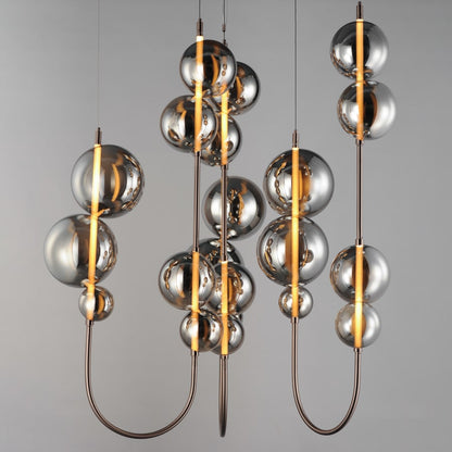 Studio M Dreamer 59" Wide LED Abstract Multi Light Pendant