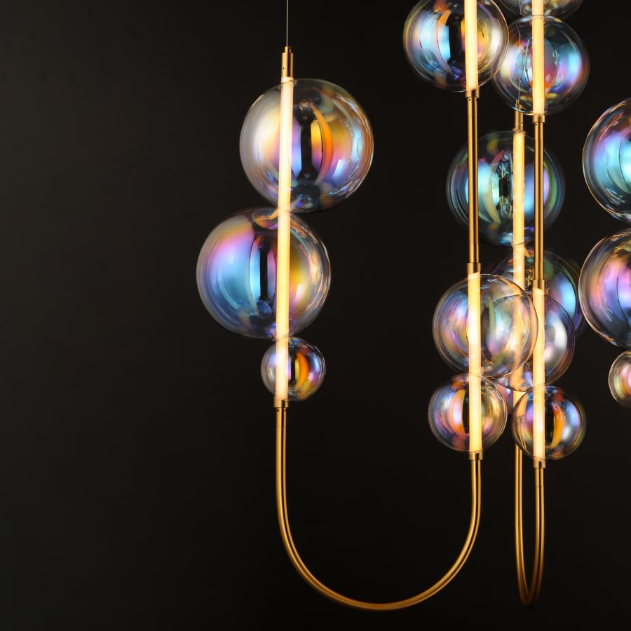 Studio M Dreamer 59" Wide LED Abstract Multi Light Pendant