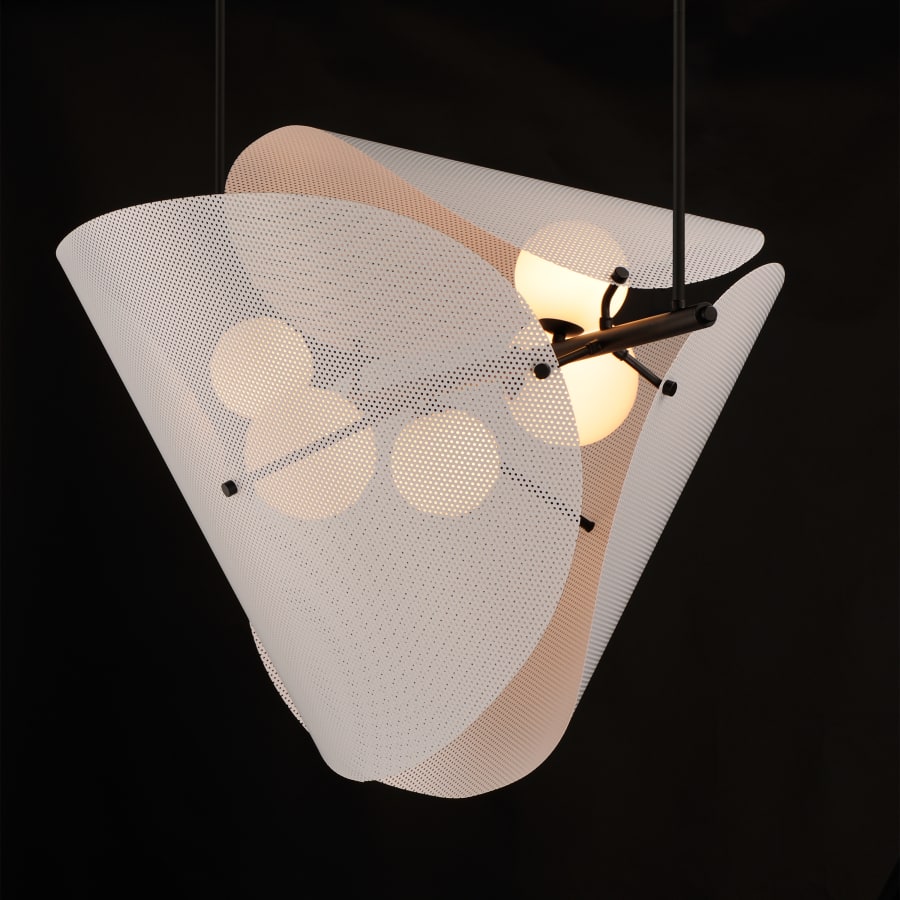 Studio M Chips 5 Light 49" Wide LED Linear Chandelier by Mat Sanders