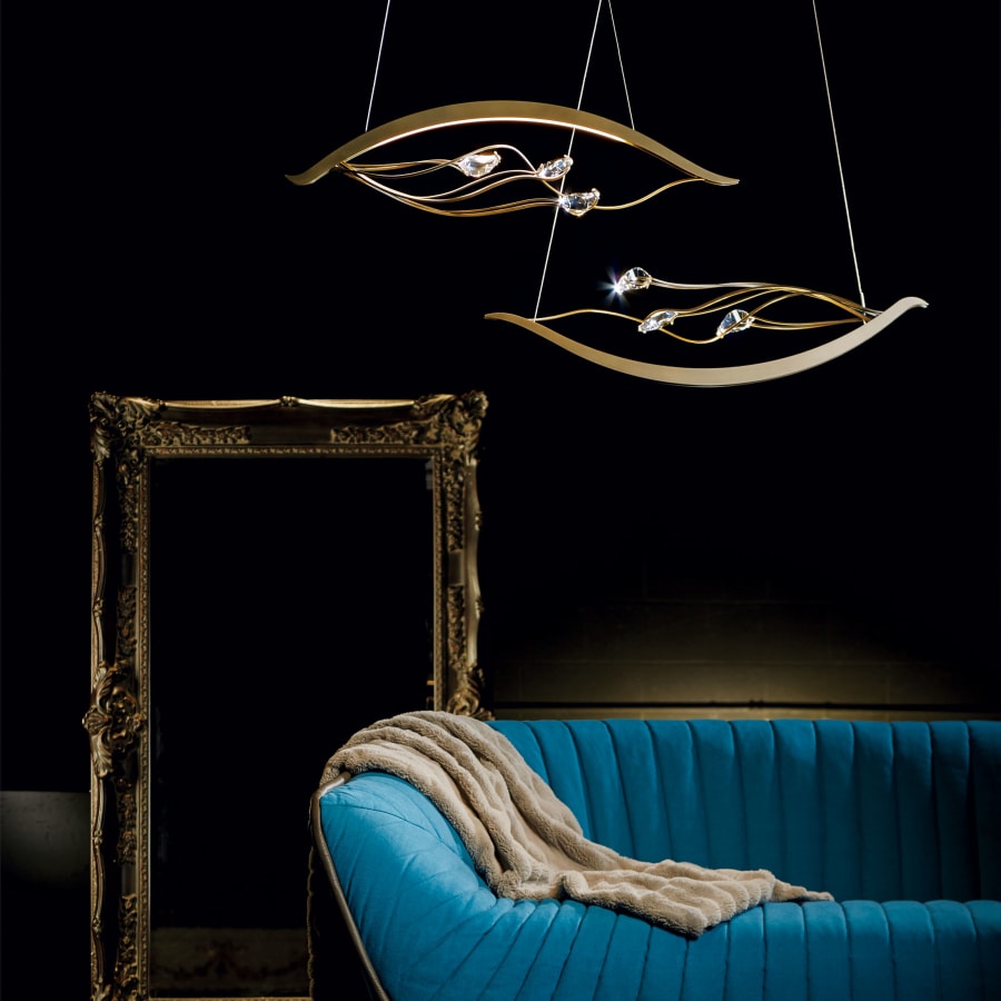 Synchronicity Courbé 45-5/16" Wide Integrated LED Linear Chandelier