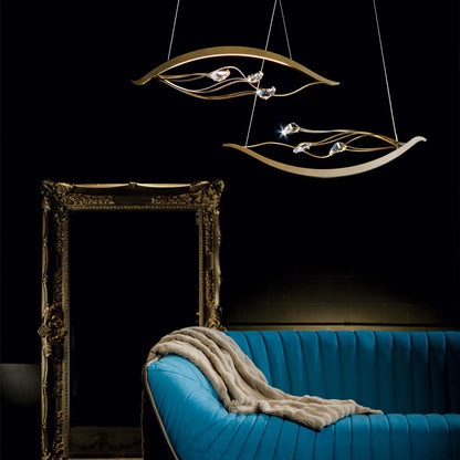 Synchronicity Courbé 45-5/16" Wide Integrated LED Linear Chandelier