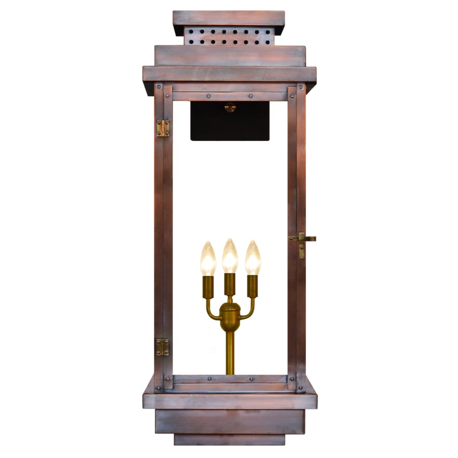 The CopperSmith Contempo 3 Light 31" Tall Copper Electric Outdoor Wall Sconce