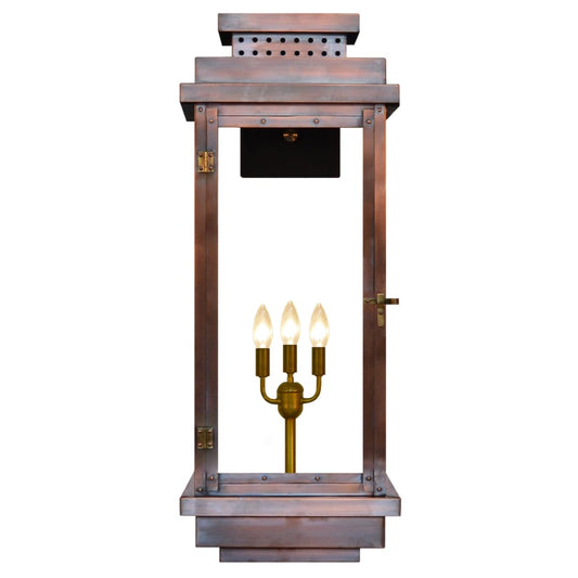 The CopperSmith Contempo 3 Light 31" Tall Copper Electric Outdoor Wall Sconce