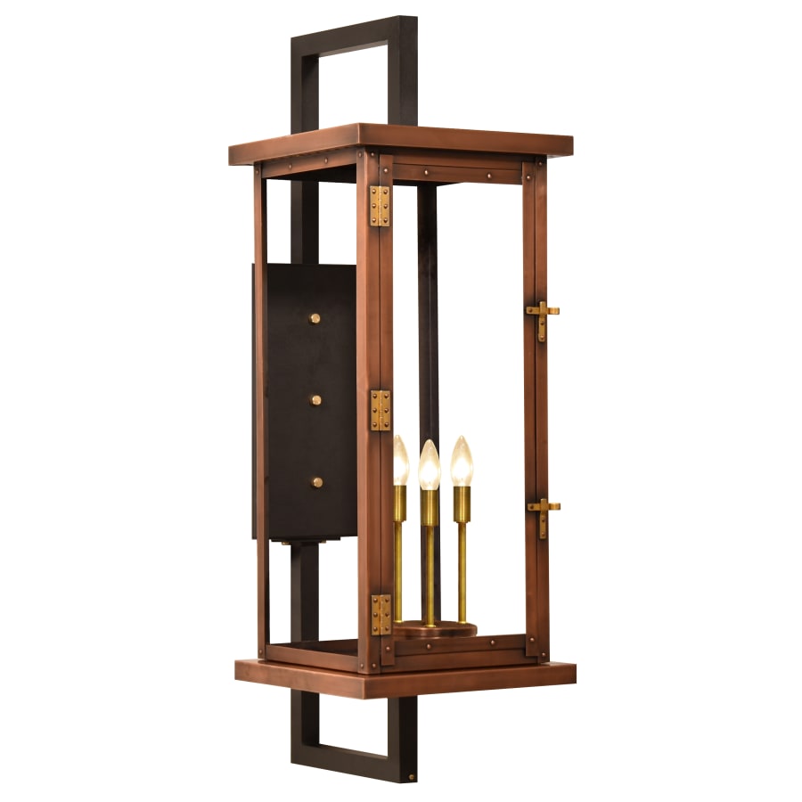 The CopperSmith Navarrete 3 Light 40" Tall Copper Electric Outdoor Wall Sconce